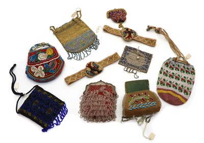 Lot 139 - A collection of ten beadwork purses