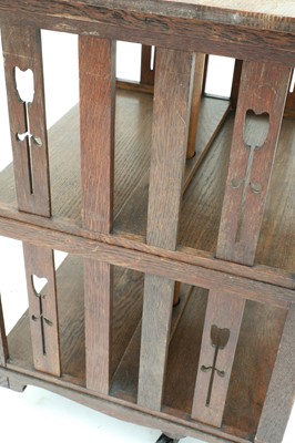 Lot 190 - An oak revolving bookcase