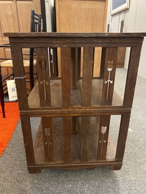 Lot 190 - An oak revolving bookcase