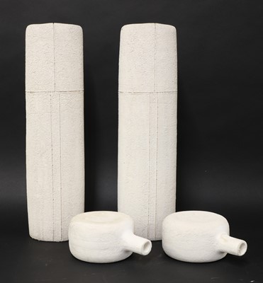 Lot 538 - A pair of French pottery sculptures