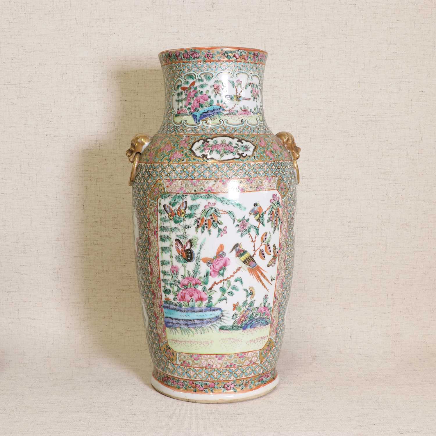 Lot 52 - A Chinese Canton famille rose vase