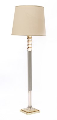 Lot 384 - A Lucite and gilt standard lamp