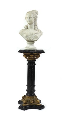 Lot 540 - A carved marble bust of a woman