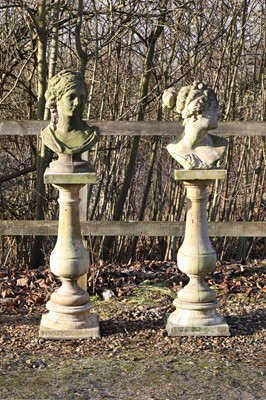 Lot 539 - A composite stone bust after the Diana of Versailles