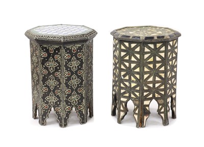 Lot 512 - Two inlaid octagonal occasional tables