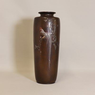 Lot 205 - A Japanese bronze vase