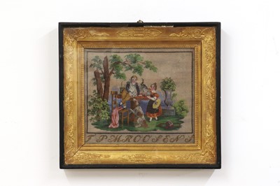 Lot 464 - A Victorian embroidered picture