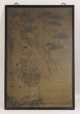 Lot 117 - A Chinese gouache painting