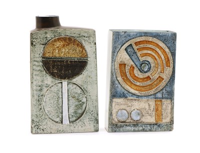 Lot 247 - A Troika stoneware slab vase