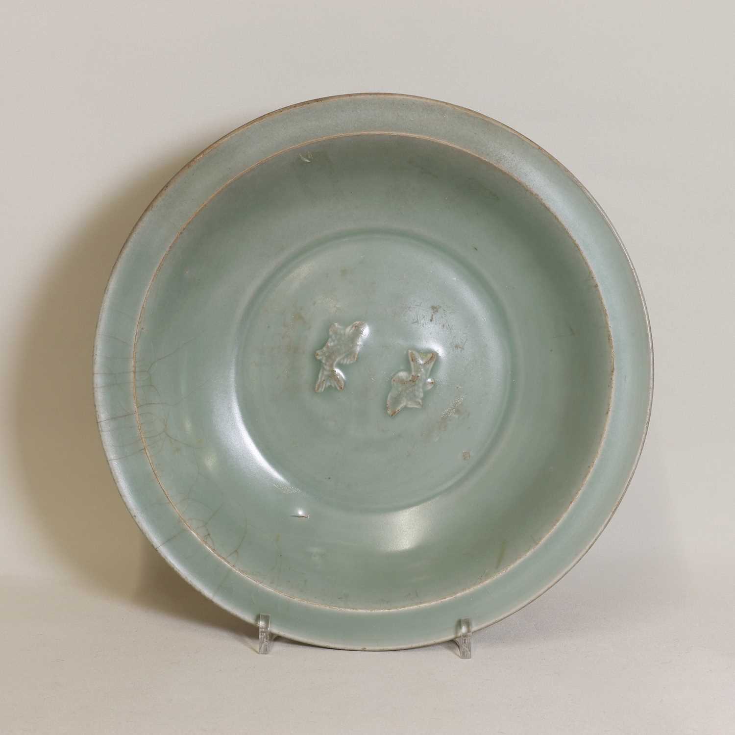 Lot 6 - A Chinese Longquan celadon dish