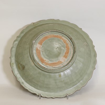 Lot 8 - A Chinese Longquan celadon dish