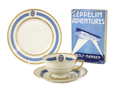 Lot 264 - Three pieces of Graf Zeppelin porcelain ware