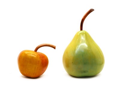 Lot 148 - An oversized carved and painted apple