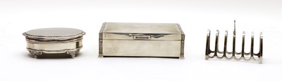 Lot 55 - A silver cigarette box