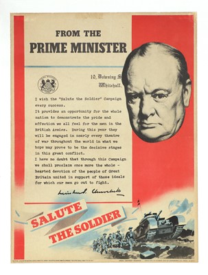 Lot 198 - WINSTON CHURCHILL - 'SALUTE THE SOLDIER'