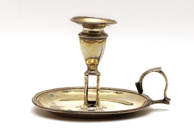 Lot 12A - A George III silver chamberstick