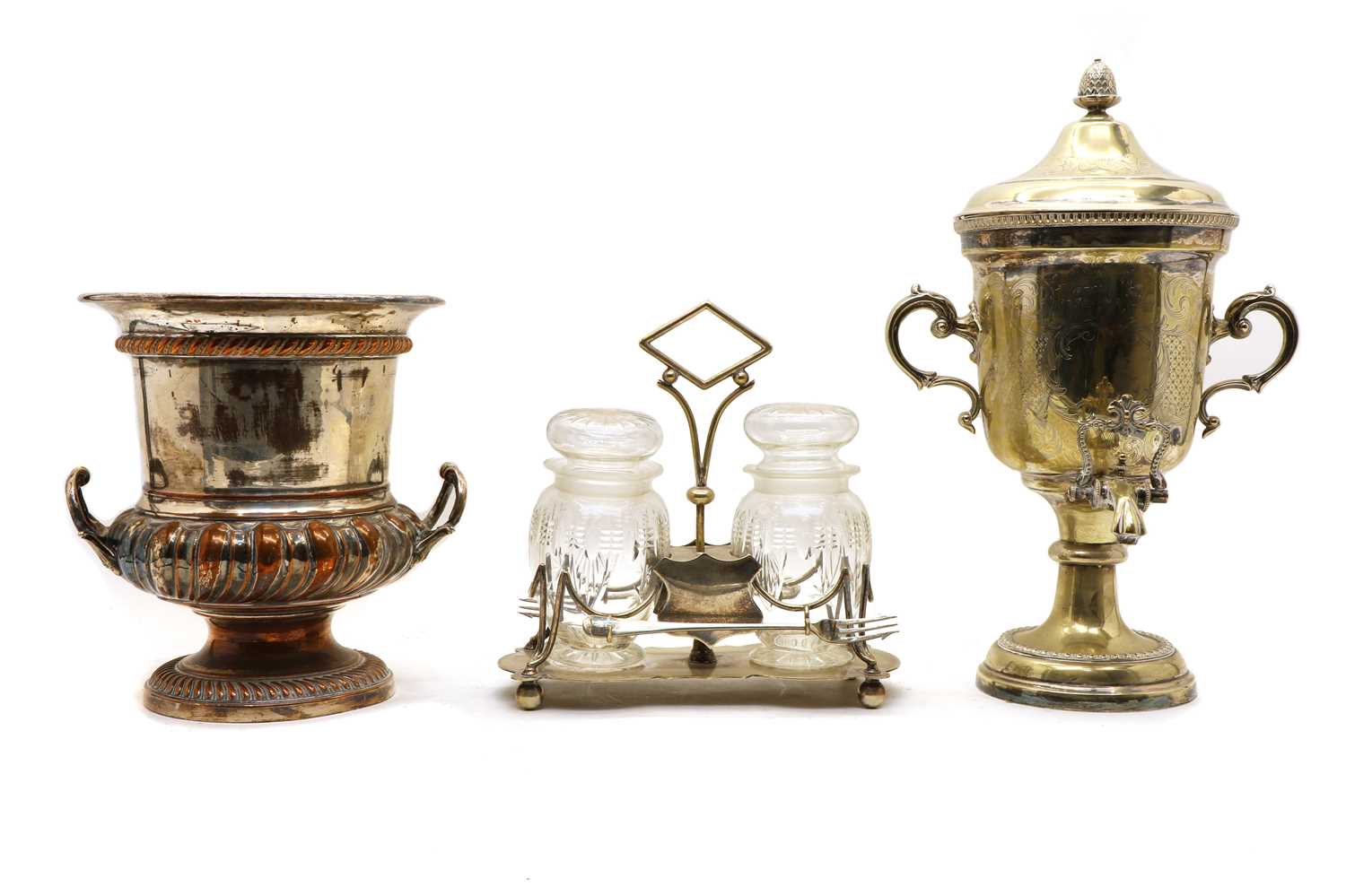 Lot 12 - A collection of three silver plated items