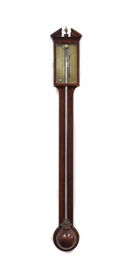 Lot 440 - A George lll mahogany stick barometer