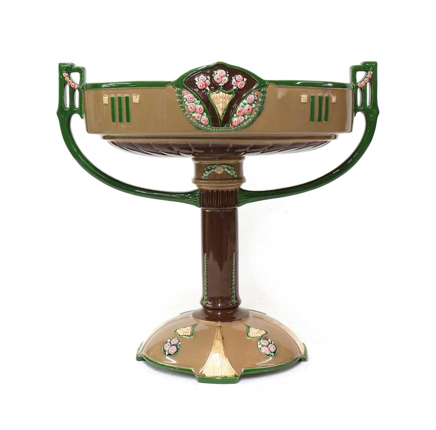 Lot 172 - An Eichwald art pottery large centrepiece