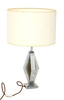 Lot 265 - An Art Deco-style chrome table lamp