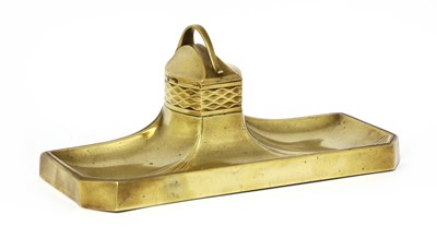 Lot 112 - A Secessionist brass inkstand