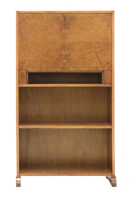 Lot 366 - An Art Deco walnut student's bureau