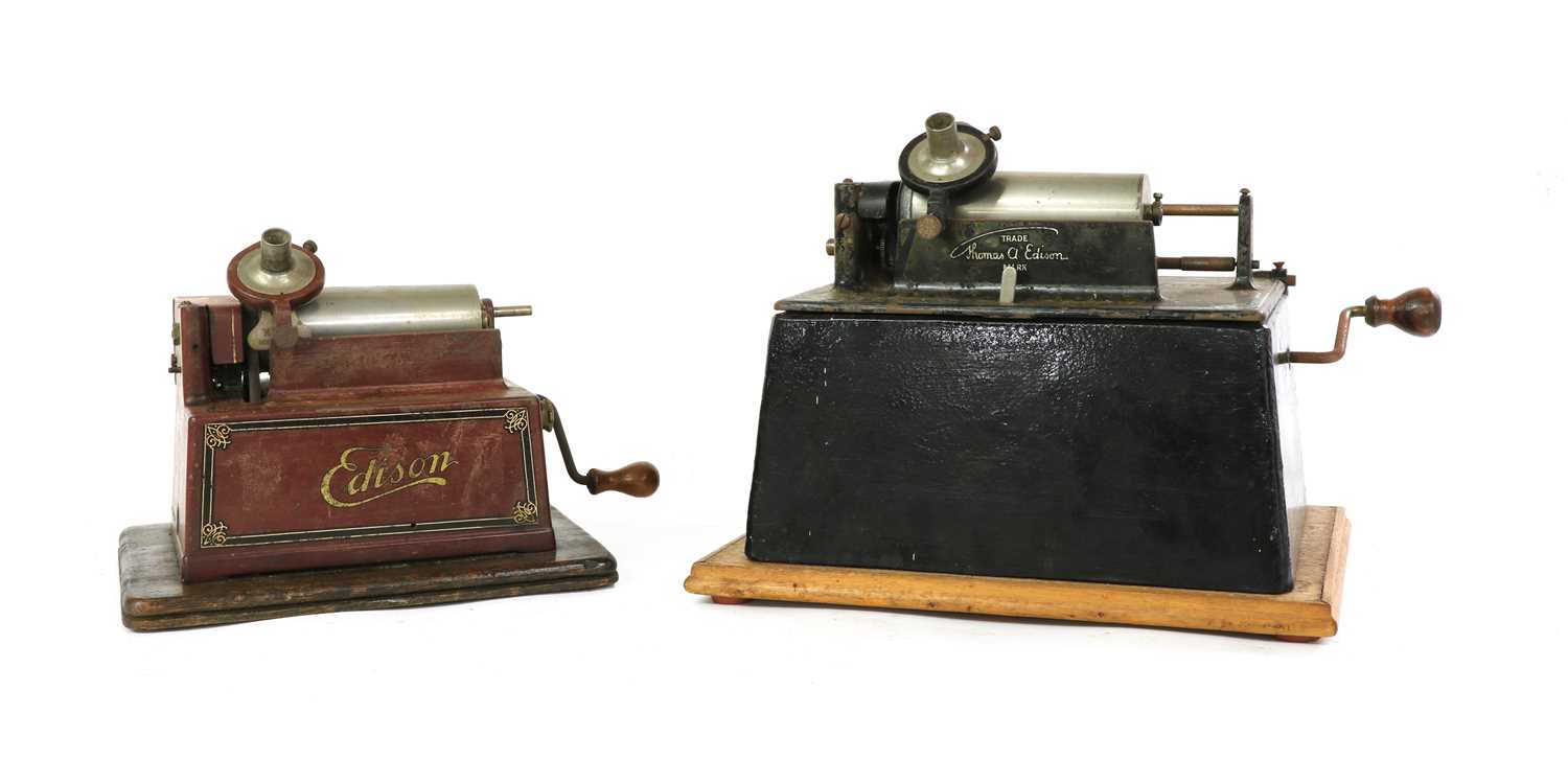 Lot 2 - Edison Fireside phonograph and a Red Gem Phonograph
