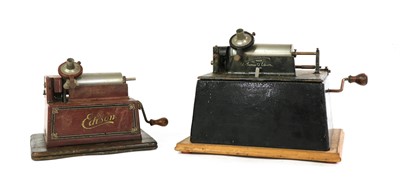 Lot 2 - Edison Fireside phonograph and a Red Gem Phonograph