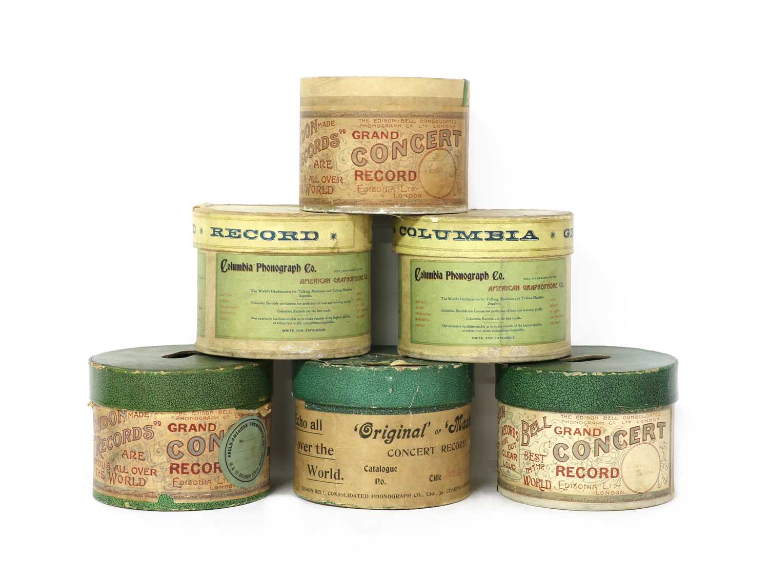 Lot 11 - Grand Concert plus Regular and Various Sized Cylinders (77)