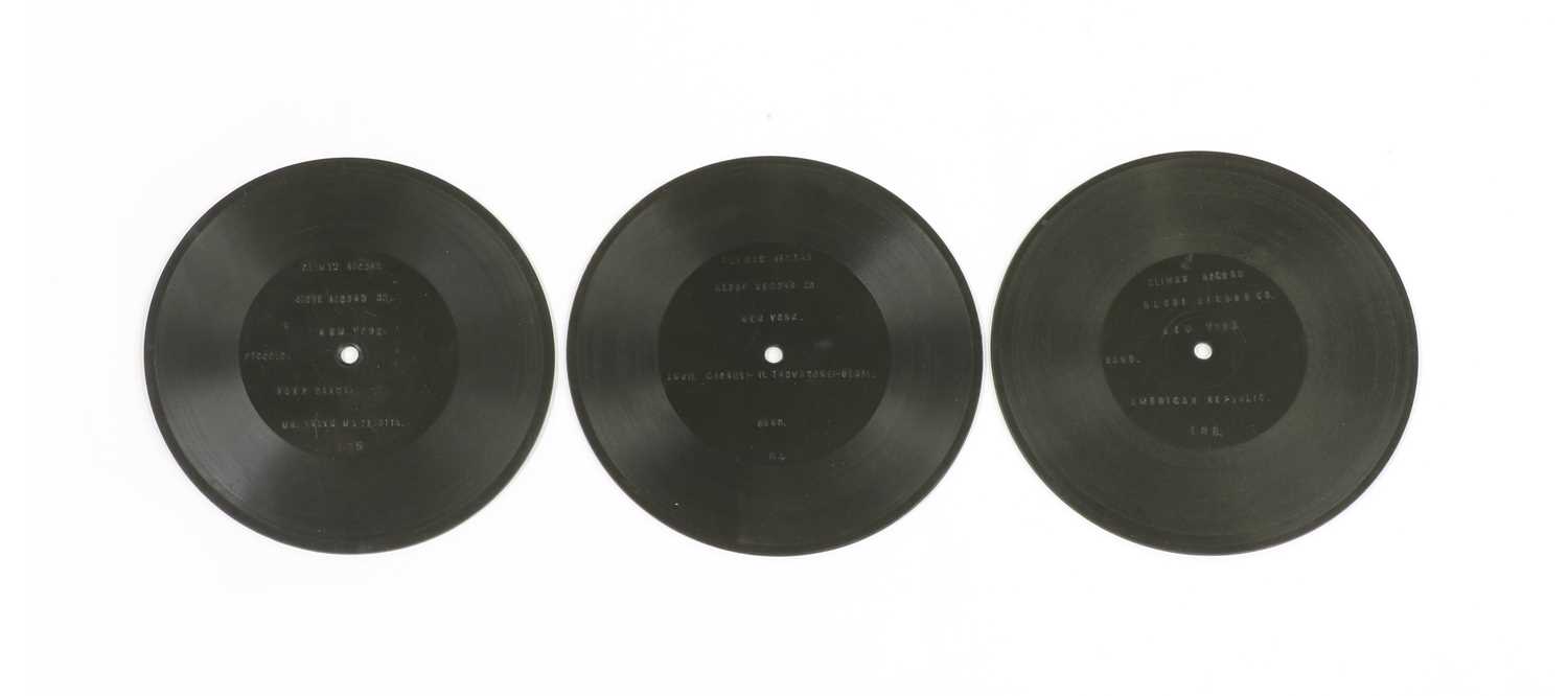 Lot 26 - CLIMAX RECORD (GLOBE RECORD CO.) Single-sided (x3)
