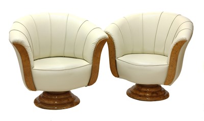 Lot 304 - A pair of Art Deco-style tulip chairs