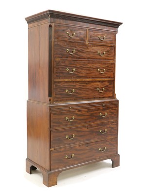 Lot 287 - A George III mahogany chest on chest