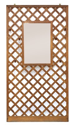 Lot 138 - A French latticed oak wall 'porte-manteau'