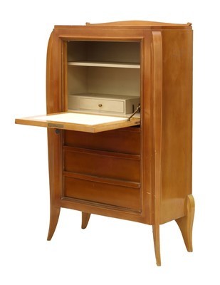 Lot 278 - A French maple escritoire