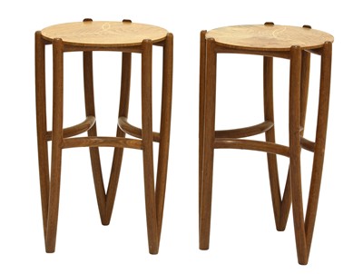 Lot 231 - A pair of circular oak occasional tables