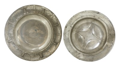 Lot 96 - Two Kayserzinn pewter dishes