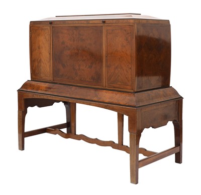 Lot 138 - A Morris & Co. inlaid and ebonised mahogany cabinet on stand