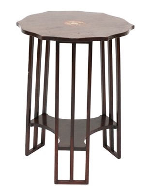 Lot 170 - An Art Nouveau mahogany inlaid occasional table