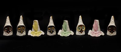 Lot 103A - A collection of Royal Worcester porcelain candle snuffers