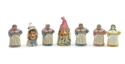 Lot 99 - A collection of Royal Worcester porcelain candle snuffers