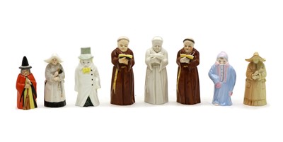 Lot 103 - A collection of Royal Worcester porcelain candle snuffers