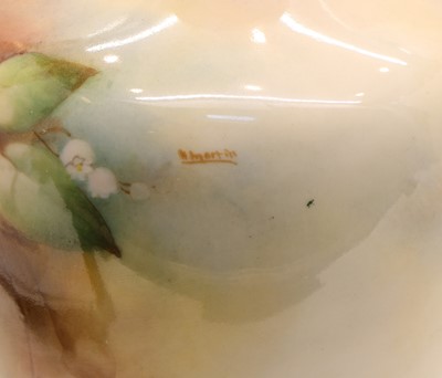 Lot 85 - A Royal Worcester Hadley porcelain vase