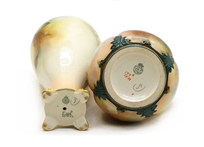 Lot 85 - A Royal Worcester Hadley porcelain vase