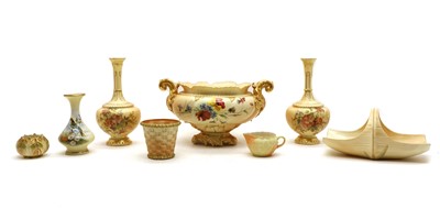 Lot 108 - A collection of Royal Worcester blush ivory porcelain