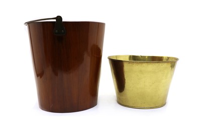 Lot 209A - A mahogany and brass peat bucket