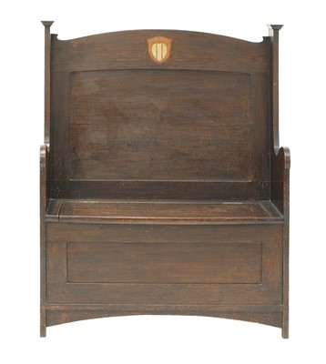 Lot 142 - An Arts and Crafts oak settle