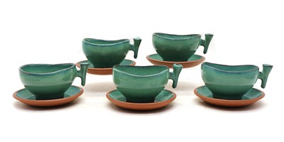 Lot 93 - A stoneware tea set