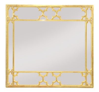 Lot 280 - A modern Gothic revival gilt framed wall mirror