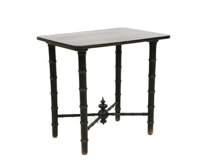Lot 464 - An ebonised console table