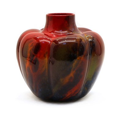 Lot 308 - A Royal Doulton Flambe Sung vase